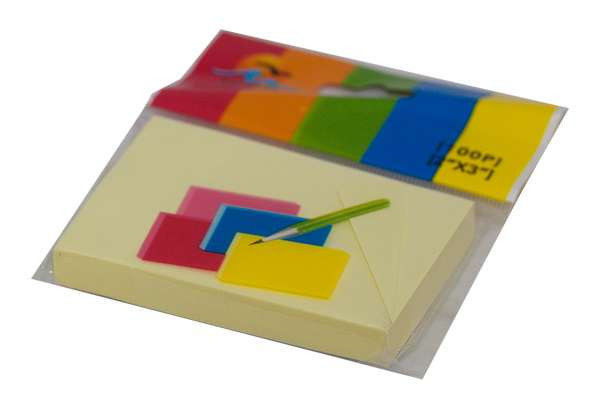 Стикери для нотаток із клейким шаром 75х50 Stick Notes