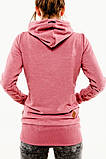Жіночий молодіжний светр в спортивному стилі з капюшоном, синій, фото 4