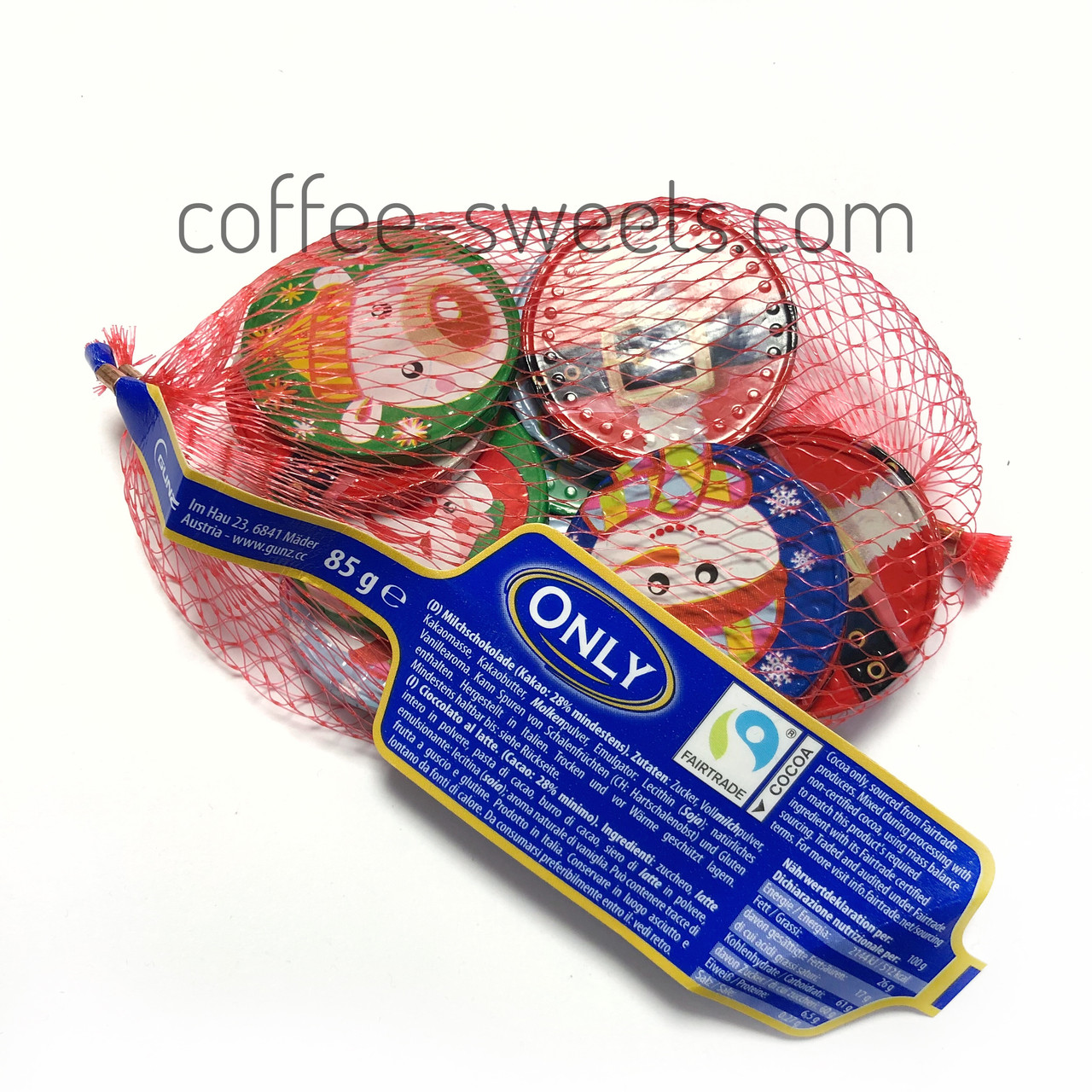 Шоколадні монетки з новорічною тематикою "Only" Christmas coins, 85 г.