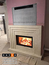 Монтаж кутової камінної топки на дрова 3