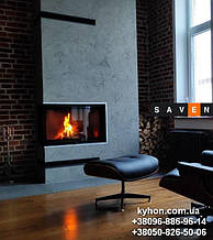 Монтаж кутової камінної топки на дрова 18