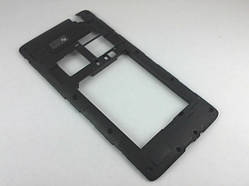 Корпус HTC Desire 600 dual (606w) середня частина зі склом камери Black (74H02486-00M), Б/У