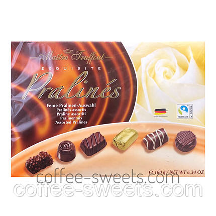Цукерки Maitre Truffout Exquisite Pralines (коричнева) 180g, фото 2