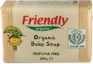 Органічне тверде мило для рук Friendly Organic без запаху 100 гр