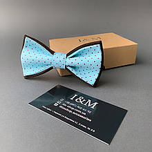 Краватка-метелик I&M Craft світло-блакитний у горошок (010535)