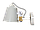 Світильник настінний бра в стилі лофт ARLANDA Е27 білий LUMANO, фото 3