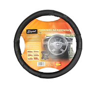 Чохол на кермо шкіра L (39-40 см) чорний Elegant 105787