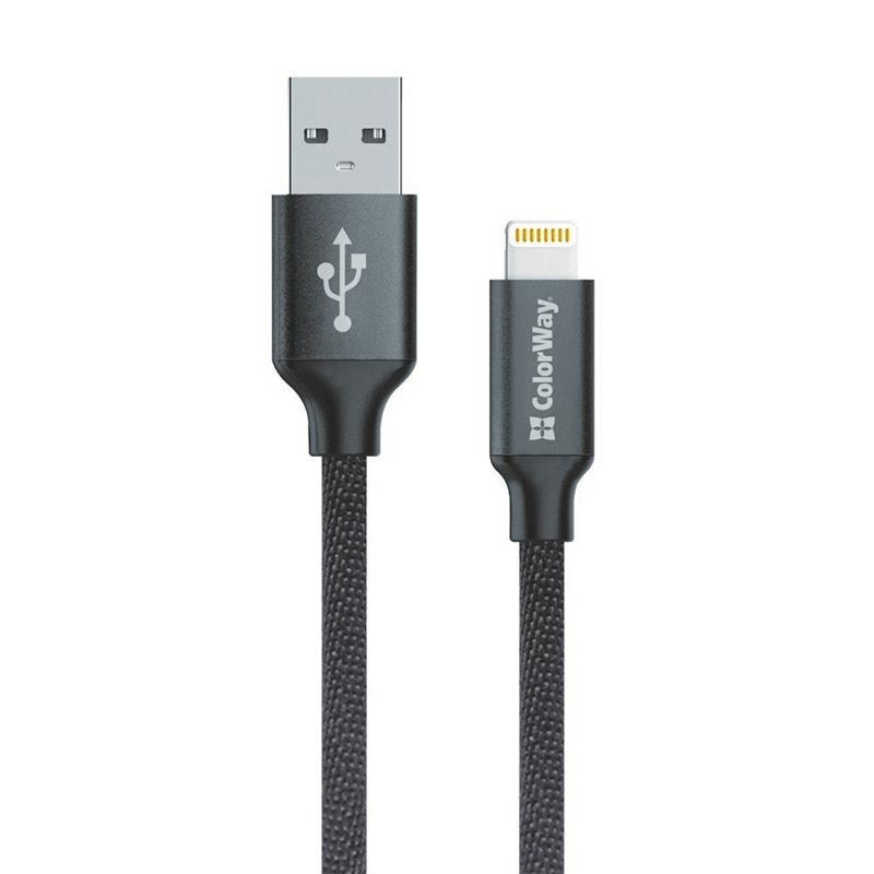 Кабель USB-Lightning ColorWay 1m Black