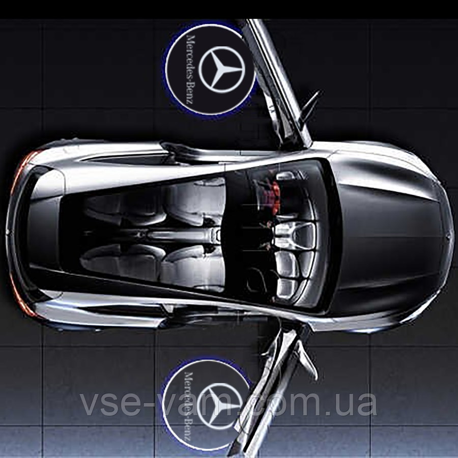 Підсвічування у двері з логотипом Mersedes 2 двері, фото 1