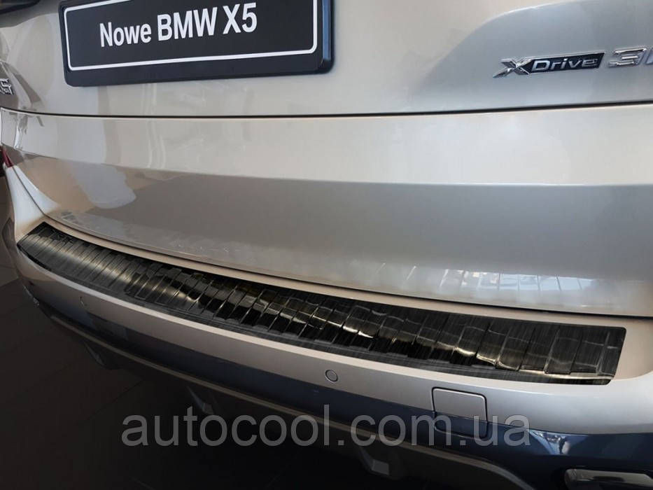 Захисна накладка на задній бампер BMW X5 G05 2019+ г.в. Carbon