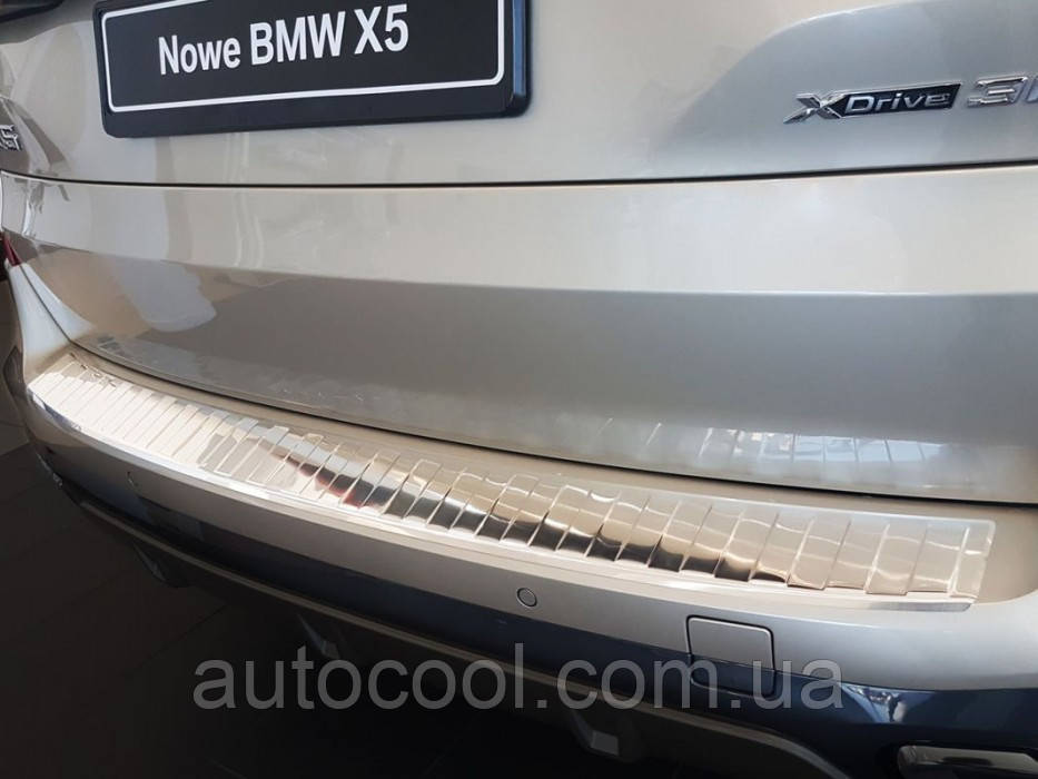 Захисна накладка на задній бампер BMW X5 G05 2019+ г.в. хром