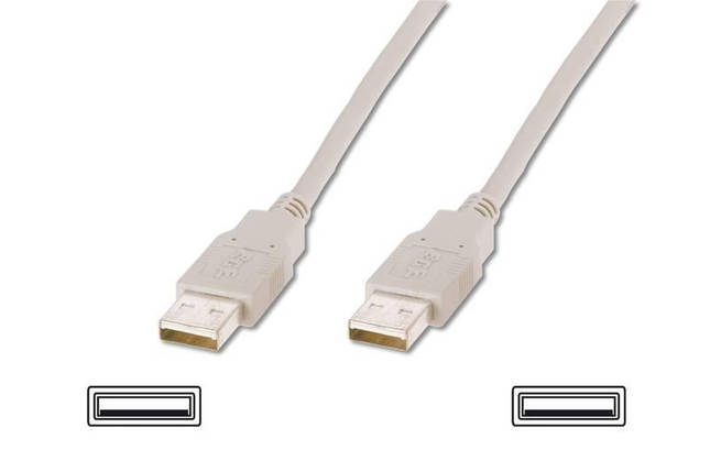 Кабель USB-USB 2.0 AM/AM Atcom 1.8m White, фото 2
