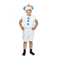 Детский карнавальный костюм Снеговика для мальчиков Снеговичок для детей 4,5,6 лет Голубой
