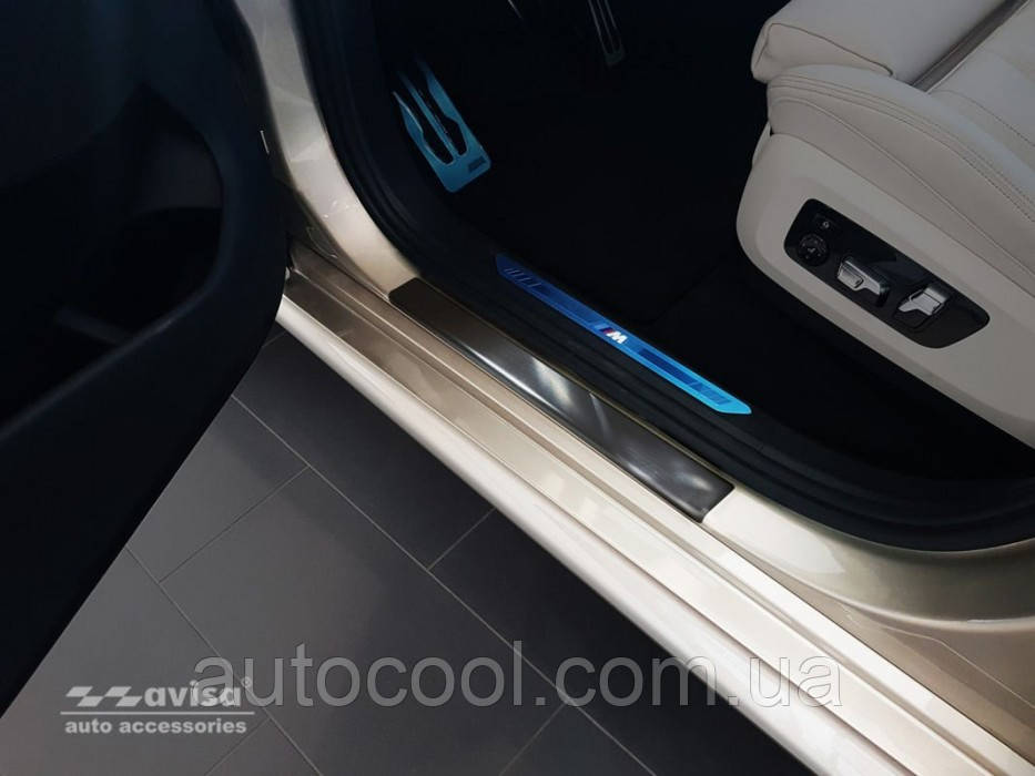 Захисні накладки на внутрішення пороги для BMW X5 G-05 M-PAKIET 2019+ г. передні 2 шт.