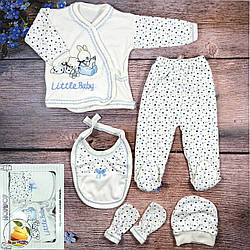 Виписка, 5 предметів для хлопчика Зріст: 56 см Розмір: 0 - 3 місяців (9314-1)