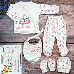 Набір одягу для дівчинки, виписка з пологового будинку Зростання: 56 см Розмір: 0 - 3 місяців (9314-4)