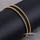 Ланцюжок 60см з позолотою з нержавіючої медичної сталі "Фелікс" шириною 3 мм, фото 2