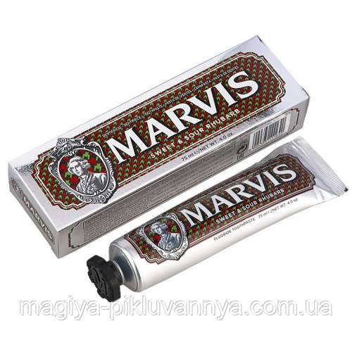 Зубна паста Солодкий і Кислий Ревінь Marvis Sweet & Sour Rhubarb, 411164, 75 мл