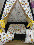 Вігвам зі звірятками Повний набір із м'яким килимком, фото 3