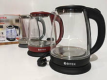 Електрочайник скляний 1,8 л 2400Вт BITEK BT-3110 (12 шт/ящ)