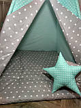 Вігвам Повний набір із м'яким килимком м'ятно-сірий, фото 2