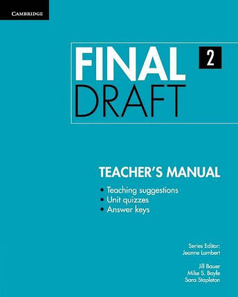 Final Draft 2 teacher's Manual, фото 1