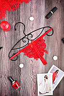 Эротичные стринги с разрезом Красные. Размеры от XS до XXL