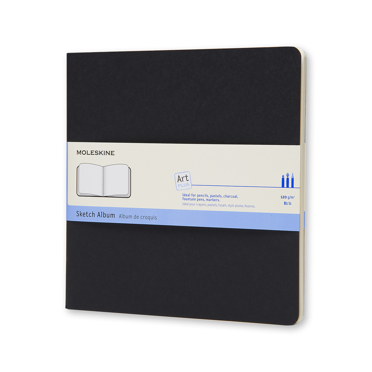 Блокнот Moleskine Art Cahier квадратний 19х19 см для нарисів Чорний (9788867323388)