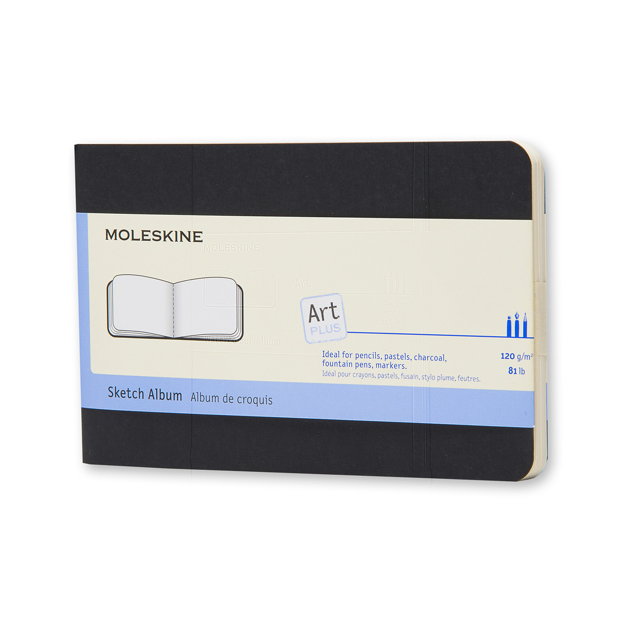 Блокнот Moleskine Art Cahier кишеньковий 9х14 см для нарисів Чорний (9788867323357)