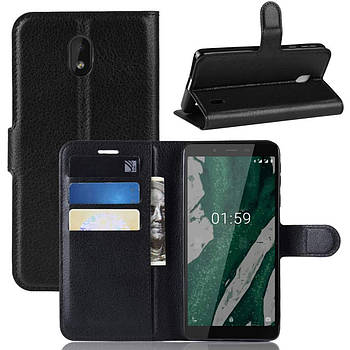 Чохол-книжка Litchie Wallet для Nokia 1 Plus Чорний