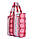 Дутая болоньевая женская сумка Poolparty V с зимним узором (красная), фото 2