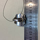 Кільце з раух-топазом квадратне димчастий кварц в сріблі 18,5-19 розмір. Кільце з каменем раух-топаз Індія, фото 6