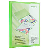 Дисплей-книга Axent А4 папка с 20 файлами прозрачная зеленый (1020-26-A)