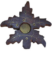 Підставка під пахощі "Лист" рожеве дерево (8х8,5х1 см)