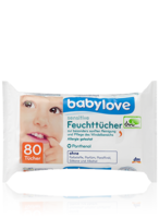 Дитячі вологі серветки — Babylove sensitive Feuchttücher 80 шт.