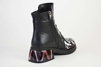 Черевики шкіряні з принтом Evromoda 1421900, фото 3