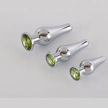 Анальна пробка 3.6 см середня сталева довга Donald M size + мішечок, фото 5