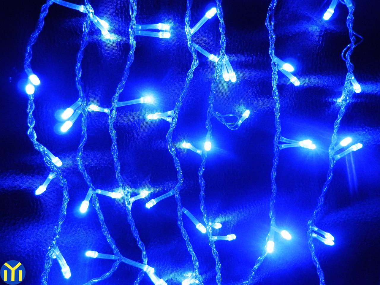 Гирлянда светодиодная Штора Синяя, 144LED, 1.5*1.2м.