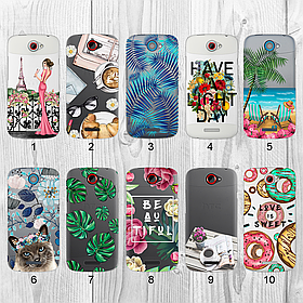 Силіконовий чохол з малюнком для HTC One S (z520e) (new collection)