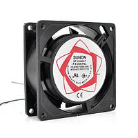 Кулер для охолодження серверних БЖ SUNON 8025 DC sleeve fan 2pin під пайку - 80*80*25мм, 220V, 2600об