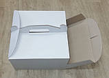 Коробки для торта картон із ручкою 250х250х150, фото 2