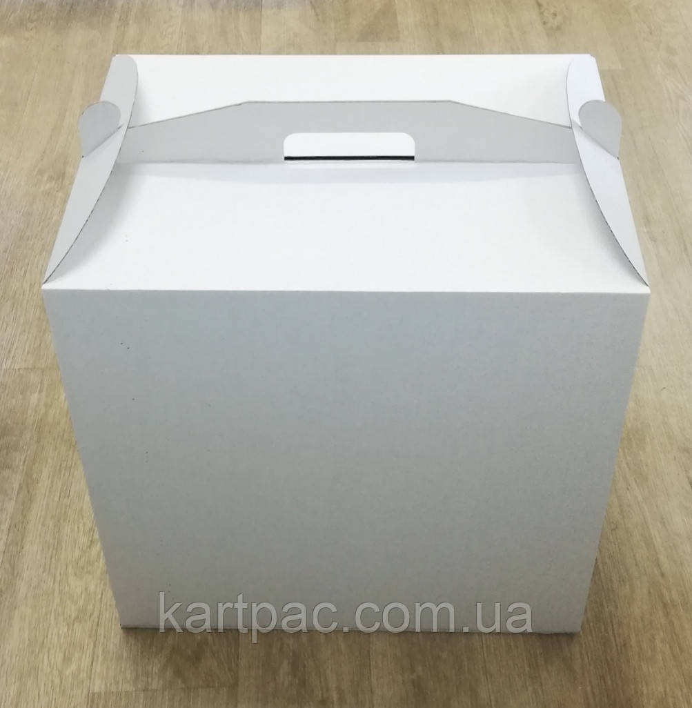 Коробка для тортів із гофрокартону 400х400х300