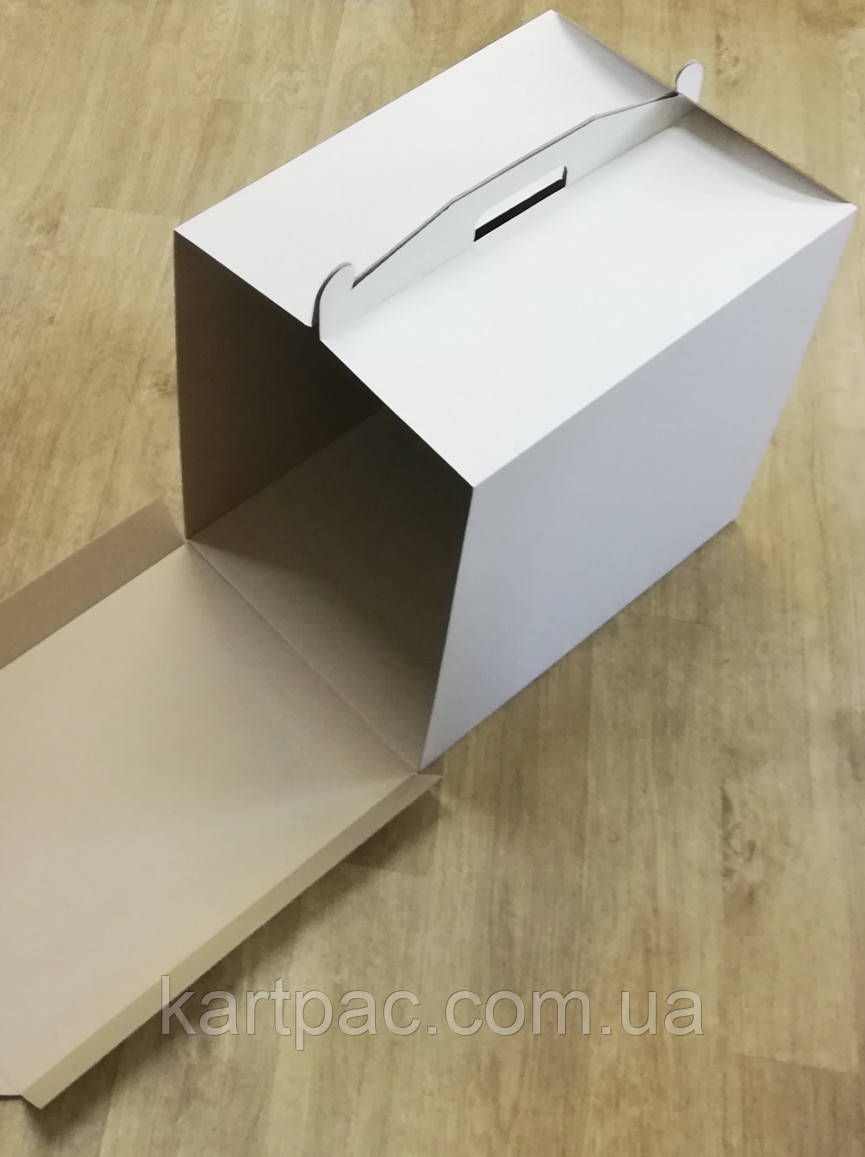 Коробка для тортов из гофрокартона 400х400х300 - фото 3 - id-p49276532
