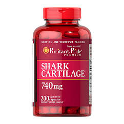 Puritan's Pride акулячий хрящ Shark Cartilage 740 mg caps 200