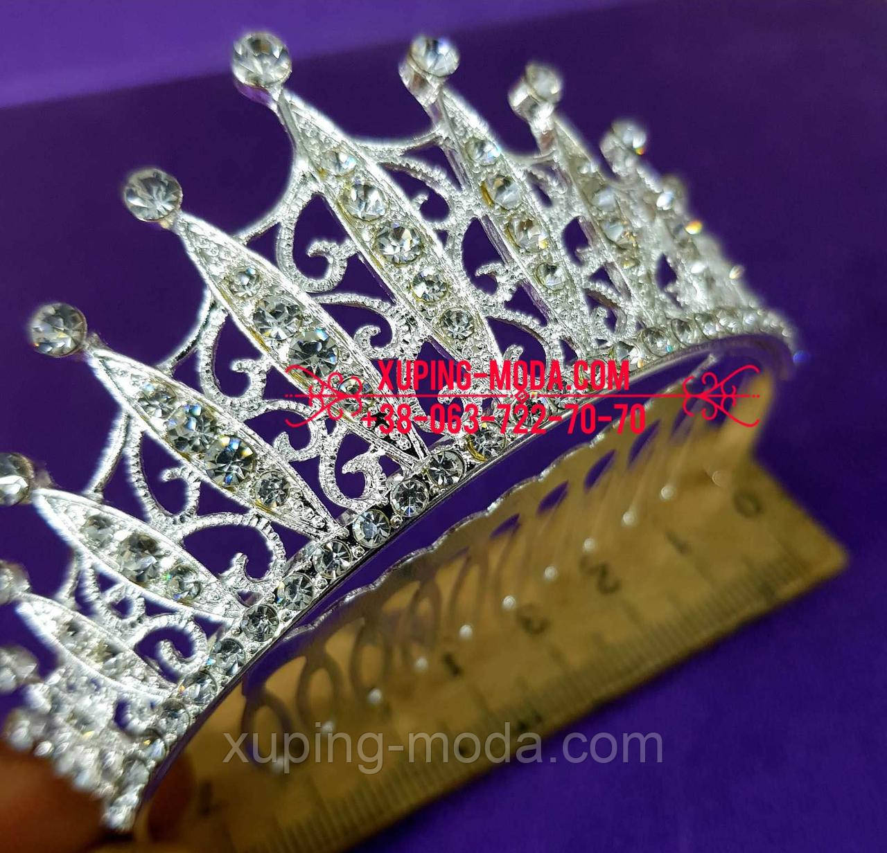 Міні діадема з гребенем. Весільні аксесуари для волосся, фото 1