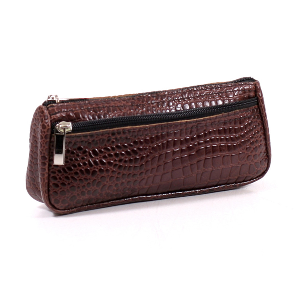 Косметичка шкіряна 02 коричневий кайман, фото 1