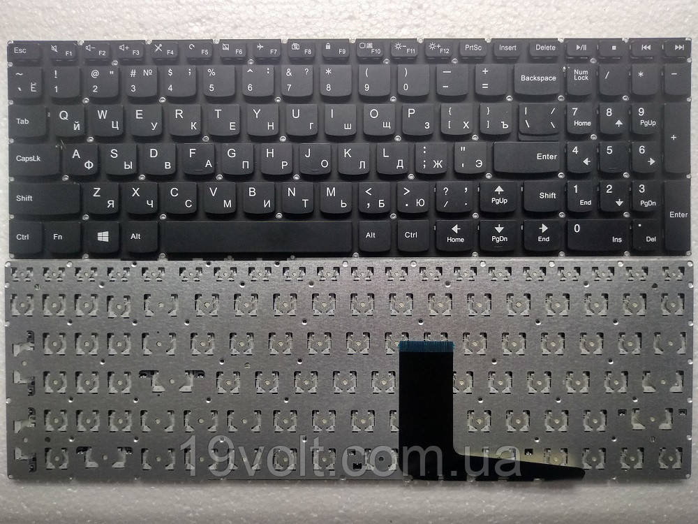 Клавіатура для ноутбука Lenovo Ideapad 510-15IKB, 510-15ISK series, black, ru