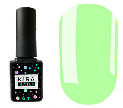 Гель-лак Kira Nails (Кіра Наілс) 6 ml, 025 блідий салатово-бірюзовий