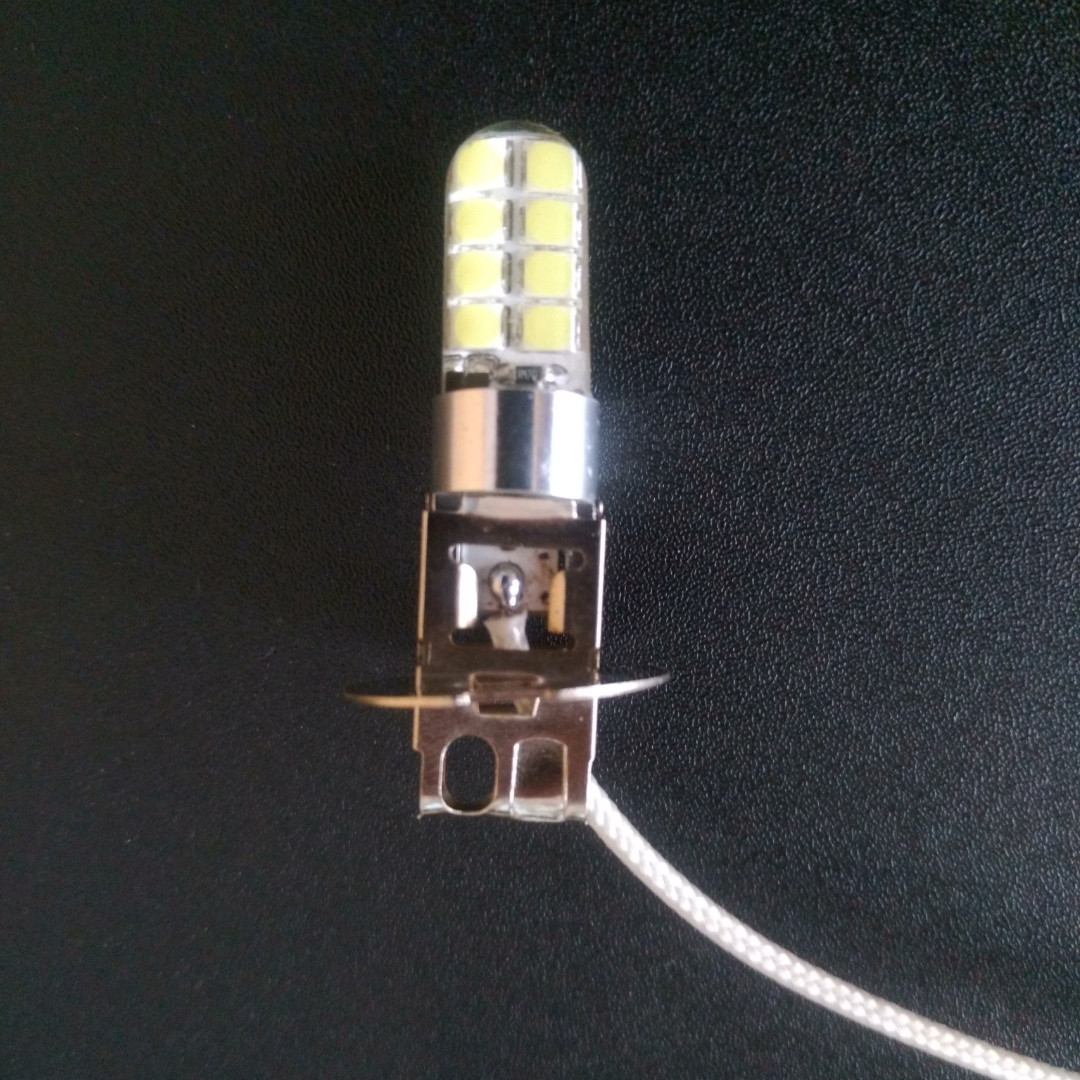 Світлодіодна лампа H3 LED ДХО 16 SMD 3030 SilcaGel 12 V — 24 V