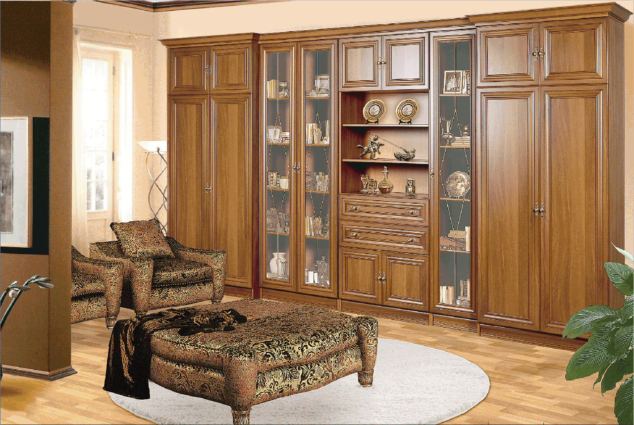 Стінка для вітальні (стінка, вітальня) ДСП/МДФ Діва Скай, фото 1